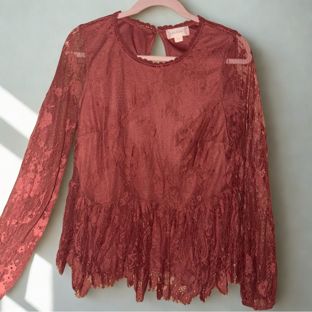 Altar’d State Lace Long Sleeve Top